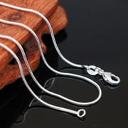 Jiaroswwei Fashion Women Silver Plated Multi-layer Snake Chain Necklace Party Jewelry Gift